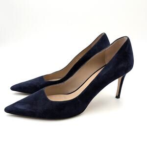 Stuart Weitzman Power 85 Stiletto Heel Pump Women's Navy Blue Size US8.5B EU39